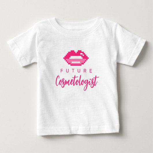 未来美容師かわいいベビーtシャツfor girl ベビーTシャツ (正面)