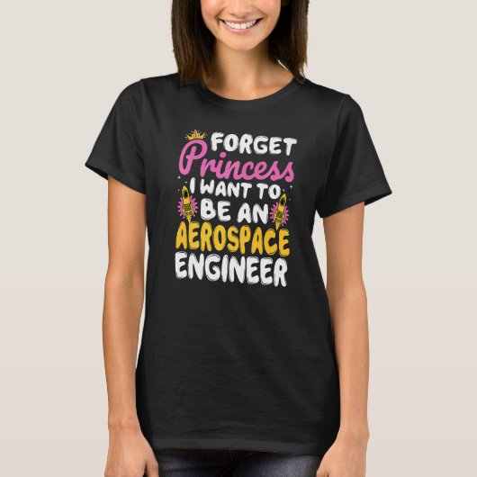 未来航空宇宙エンジニアプリンセス航空宇宙エンギ Tシャツ (正面)