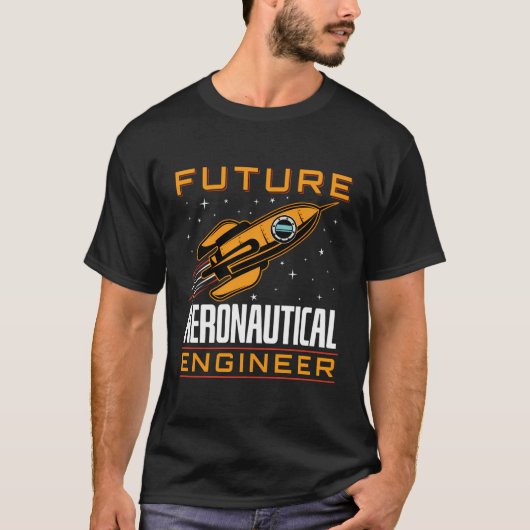 未来航空技術者宇宙エンジニアリングRoc Tシャツ (正面)