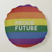 未来誇りを持った円枕 ラウンドクッション (裏面)