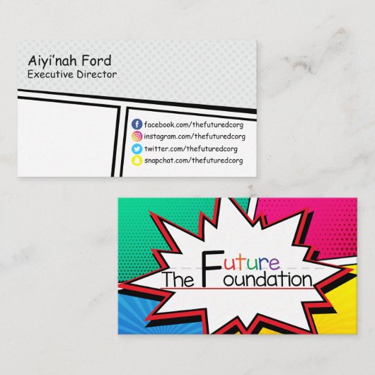 未来財団 名刺 (正面/裏面)