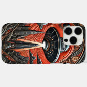 未来都市で起きる神秘的なエイリアンの出会い Case-Mate iPhoneケース (裏面 (横))