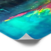 未来都市の風景建物、人々 ポスター (角)