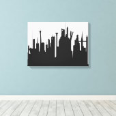 未来都市スカイライン キャンバスプリント (インサイチュ (ウッドフロア))