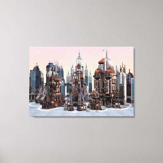 未来都市 キャンバスプリント (正面)