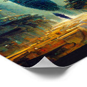 未来都市SFアートポスター ポスター (角)