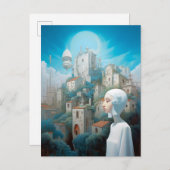 未来都市SFアート ポストカード (正面/裏面)