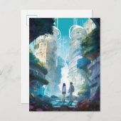 未来都市SFアート ポストカード (正面/裏面)