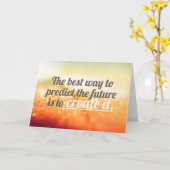 未来-やる気を起こさせるな引用文--を予測して下さい カード (黄色い花)