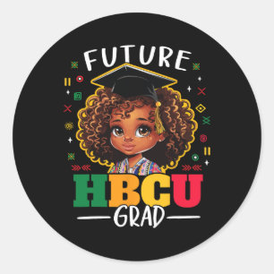 未来Hbcuグラッドキッズブラックガールアフロブラックヒストル ラウンドシール