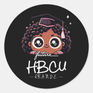 未来Hbcuグラッドブラックガールキッズ卒業Hbcu ラウンドシール
