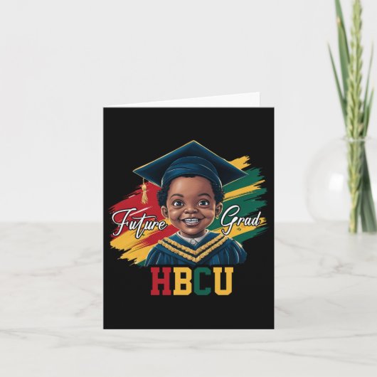 未来Hbcuグラッドブラックボーイズ子供たち卒業Hbcu 1 カード (正面)