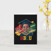 未来Hbcuグラッドブラックボーイズ子供たち卒業Hbcu 1 カード (黄色い花)