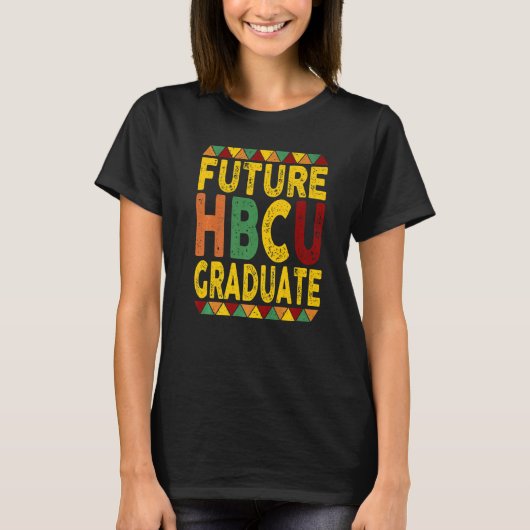 未来HBCU大学院歴史学ブラックカレッジミョウバン Tシャツ (正面)