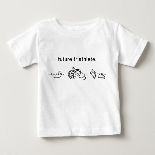 未来triathlete. ベビーTシャツ (正面)