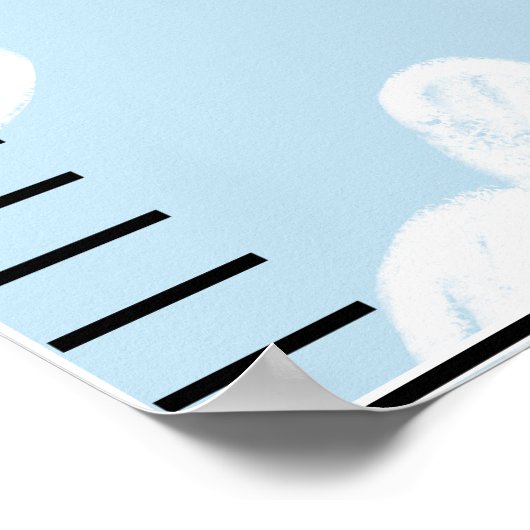 未検ストップ索の男の赤ちゃん成長図 ポスター (角)