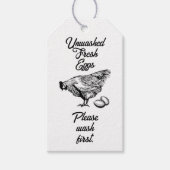 未洗浄の卵カートンスタンプ – 製品ラベル ギフトタグ (正面)