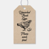 未洗浄の卵カートンスタンプ – 製品ラベル ギフトタグ (正面)