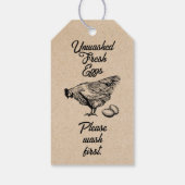 未洗浄の卵カートンスタンプ – 製品ラベル ギフトタグ (裏面)