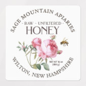 未濾過の生ハニーピンクローズラベル ラベル (デザイン1)