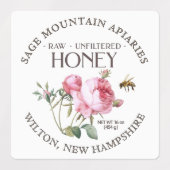 未濾過の生ハニーピンクローズラベル ラベル (デザイン2)