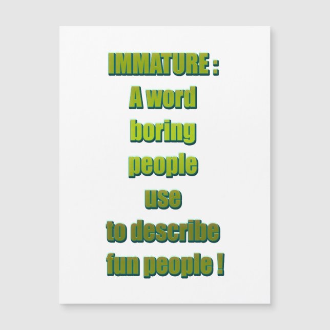 未熟でおもしろいな文字 (正面)