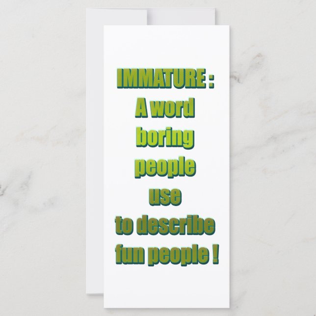 未熟でおもしろいな文字 (正面)