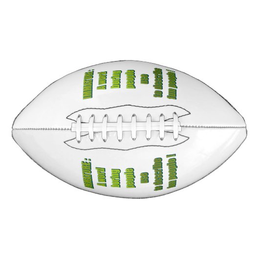 未熟でおもしろいな文字 アメリカンフットボール (正面)
