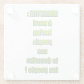 未熟でおもしろいな文字 ガラスコースター (裏面)