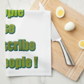 未熟でおもしろいな文字 キッチンタオル (四つ折り)