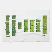 未熟でおもしろいな文字 キッチンタオル (横)