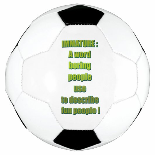 未熟でおもしろいな文字 サッカーボール (正面)