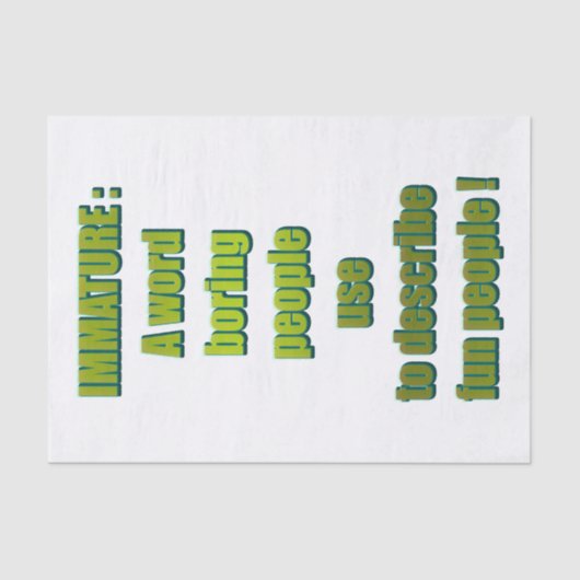 未熟でおもしろいな文字 薄葉紙 (正面)