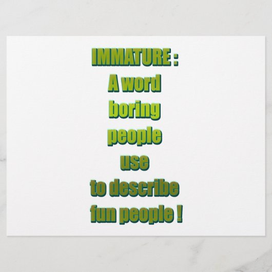 未熟で面白いテキスト チラシ (正面)