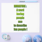 未熟で面白いテキスト チラシ (シングル)