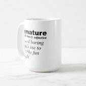 未熟な定義の面白いマグカップ コーヒーマグカップ (正面左)