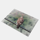 未熟な赤によって後につかれるタカ ドアマット (アングル)