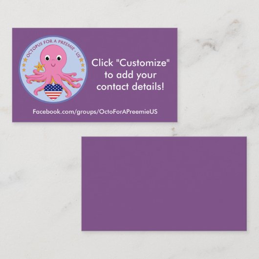 未熟児米国のための100つのパックの名刺のタコ 名刺 (正面/裏面)