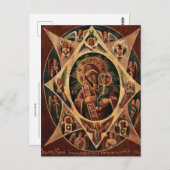 未燃のブッシュ正教会のキリスト教のアイコン ポストカード (正面/裏面)