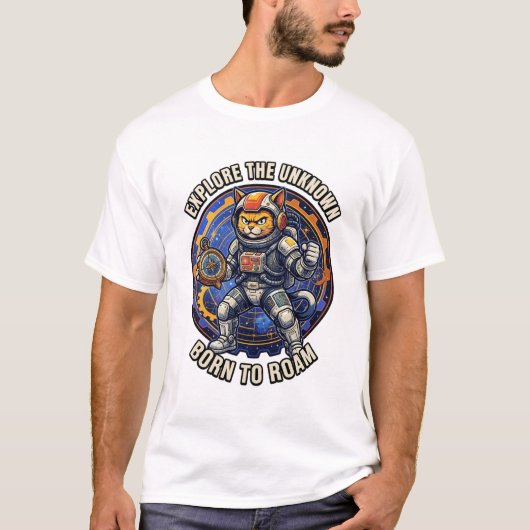 未知なるものを探求せよ 生まれながらの放浪者 Tシャツ (正面)