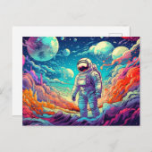 未知のイラストレーションに ポストカード (正面/裏面)