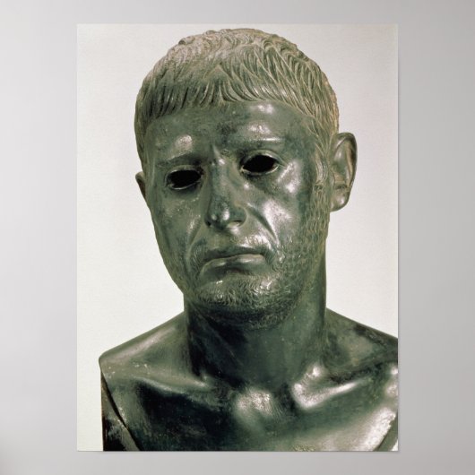 未知のローマの戦士のポートレート、AD 30 ポスター (正面)