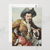 未知の作家による「海賊のポートレート」 ポストカード (正面/裏面)