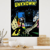 未知の侵入者のヴィンテージ漫画 ポスター (キッチン)