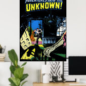 未知の侵入者のヴィンテージ漫画 ポスター (ホームオフィス)