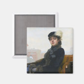 未知の女性のポートレート、イヴァン・クラムスコイ マグネット (正面/裏面)