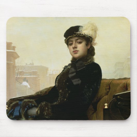 未知の女性のポートレート、1883年 マウスパッド (正面)