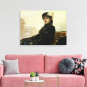 未知の女性のポートレート, 1883 キャンバスプリント (インサイチュ (リビング))