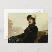 未知の女性のポートレート, 1883 ポストカード (正面/裏面)