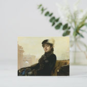 未知の女性のポートレート, 1883 ポストカード (スタンド正面)